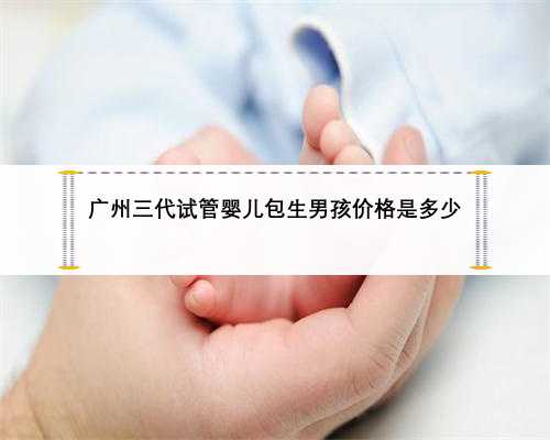 广州三代试管婴儿包生男孩价格是多少
